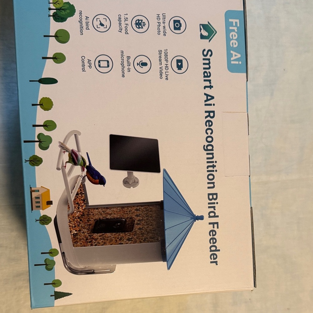 Smart AI Recognition Bird Feeder - Blue